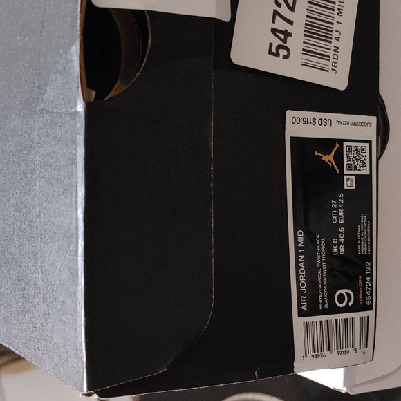 Air Jordan 1 mid Tropical Twist s z 9 men with box womens 10.5 US - Picture 2 of 6